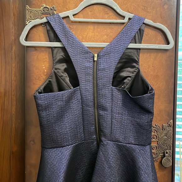 Express Shimmering Blue Halter style A line size 2 dress - Picture 6 of 7